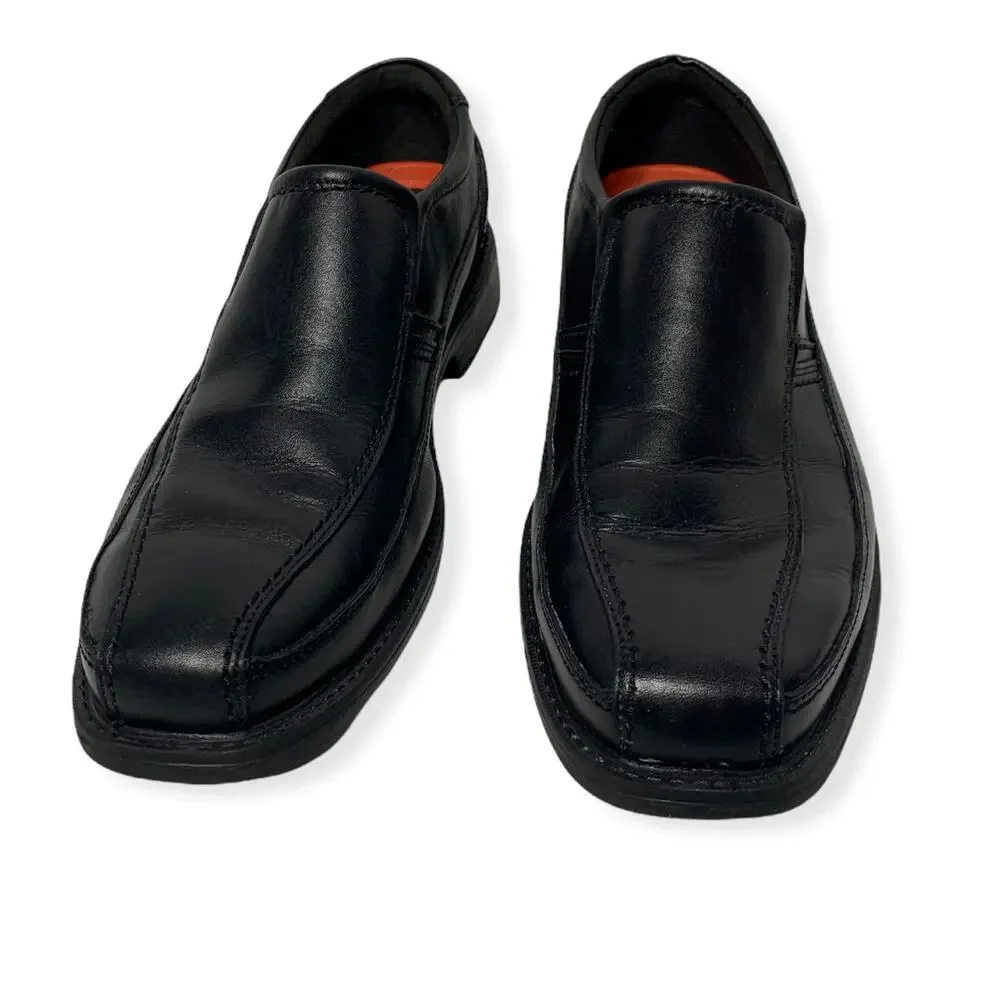 Rockport Lightweight Trutech Black Leather slip on loafer Bike Toe 8